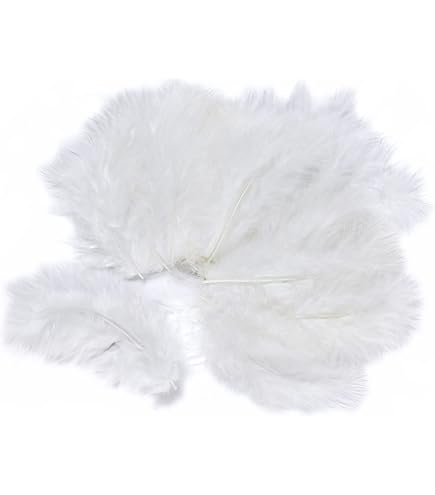 Lot De 300 Plumes Décoratives Blanches TOPCZY – 3,9 à 8,3 Cm, Naturelles, Pour DIY, Mariage, Fête, Attrape-Rêves Et Déco - 2
