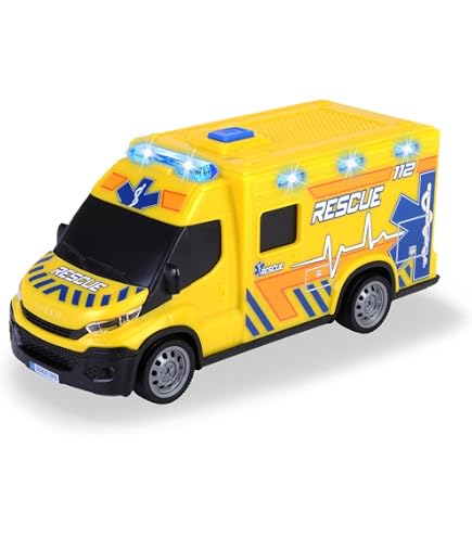 Majorette 213712001033 - Grand Series - Mercedes-Benz Sprinter Ambulance suédoise - Ambulance en Suédois Modèle avec Roue Libre, Metal, Lumière, Son, Pneus en caoutchouc souple, 12,5 cm, 1:43, Dès 3 Majorette 213712001033 - Grand Series - Mercedes-Benz Sprinter Ambulance suédoise - Ambulance en Suédois Modèle avec Roue Libre, Metal, Lumière, Son, Pneus en caoutchouc souple, 12,5 cm, 1:43, Dès 3