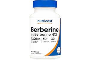 Nutricost Berberine HCl (1,200mg) 60 Capsules, 30 Servings | Gluten Free & GMO-Free