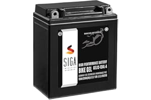 SIGA IMPULSIVE DYNAMIK SIGA GEL Motorradbatterie 12V 12Ah 230A/EN GEL Batterie YB12AL-A2 GEL12-12AL-A YB12AL-A für XV 535 und F 650