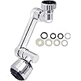 MLG Tools Universal 1080 Swivel Robotic Arm Swivel Extension Faucet Aerator Sink Water Splash rotatable Faucet Aerator Rotating Filter Extension (ABS)