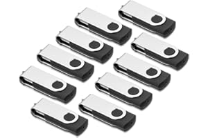 ‎ARETOP USB Sticks 8GB 10 Stück, AreTop USB 2.0 8GB 10 Stück 360 Grad USB Stick High Speed Datenspeicher Memory Stick (Schwarz)