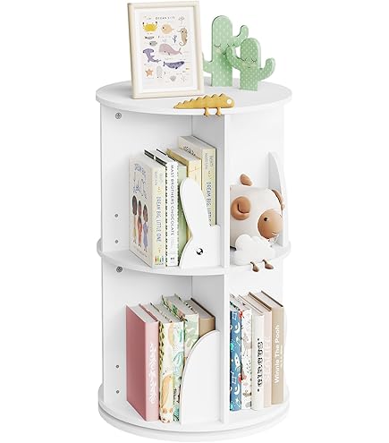 Bibliothèque Enfant AIYAPLAY 3 Niveaux Nuage - Étagère Jouets Et Livres 40x30x139,5cm Blanc