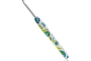 JOZEA Häkelnadeln, weiche Häkelnadeln mit Gedrucktes Muster, 2,25mm-10,0mm, Ergonomischer Griff, für Häkelanfänger, (grün), (4,0mm)