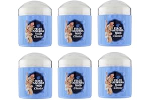 Paglieri Felce Azzurra Talco Classico con Piumino Body Powder Classic Talc with Sponge 250 g Pack of 6