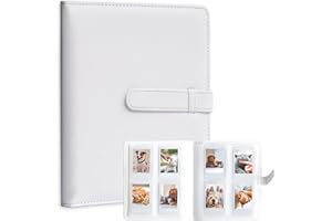 AMIMY Album fotografico a 256 tasche per fotocamera istantanea Fujifilm Instax Mini LiPlay 11 12 9 8+ 8 7S, supporto per raccoglitore di fotocard per stampante Polaroid (Bianco)