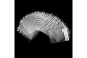 JOYRAY Plastic Bags 100PCS Clear Resealable Grip Seal Bag 4cm X 6cm Thick Durable Protecting Small Items Ziplock Storage Pouches for Daily Use Poly Seal Jewelry Drugs Beads Snacks Seeds Coin Cookies Sweets