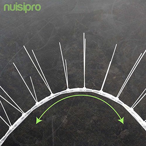 Nuisipro Vogelabwehr, Stachelgerüst, 1 Meter, gegen Tauben/Möwen/Spatzen, sehr effizient - 2
