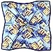 Produktbild Bees Knees Fashion Graue Blaue Abstrakte Gedruckte Feine Seide Quadratische Schal