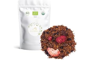 Rooibos de Frutos Rojos a Granel 100 Gramos - My Tea Moments - Cultivo Sostenible - Ingredientes Naturales: Baya de Saúco, Frambuesa, Fresa, Grosella, Grosella Negra, Uva Pasa.