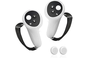 KWTOUL Controller Grips Cover Accessoires Compatibles avec Meta Quest 3, Protecteur de Poignée en Silicone avec Sangles d'articulation