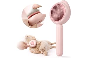 Szczotka dla kotów Baytion Samoczyszcząca szczotka do czyszczenia długich krótkich włosów, grzebienie do masażu kota jednym dotknięciem, aby usunąć martwe włosy i sierść Tomentose Podszerstek Martwe