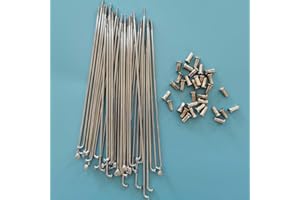 OCEANLEND Lot de 36 rayons en acier robuste, 2 5 mm de diamètre pour roues de vélo électrique, accessoires de pneus (180 mm)