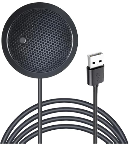 RREGER-3 In 1 USB Computer Speaker With Microphone, PC Laptop Desktop Conference Speaker Mic Smart Home Office Online Study360 Degree Enhanced 1 Classic