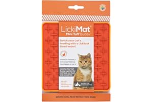 "LICKIMAT“ Mini Tuff Buddy Futtermatte für Katzen, langsamer Futterspender für Katzen gegen Langeweile und Angstzustände bei Katzen, perfekt für Futter, Leckereien, Joghurt und Erdnussbutter
