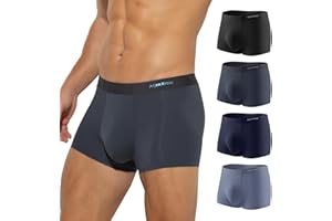 Casey Kevin Bokserki męskie 4 sztuki, modalne majtki męskie, elastyczne, oddychające, miękkie, męskie bokserki