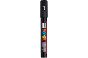 UNI-BALL POSCA 182599 - Marcatore POSCA con punta tonda media, nero, 1 pezzo