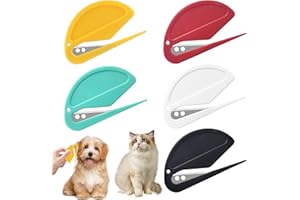 Zernblend 5 pièces Peigne à Noeuds pour Animaux de Compagnie pour Chats et Chiens, Parfait pour enlever Les nœuds, Enlève en Douceur Le sous-Poil, Tondeuse à Noeuds Portable