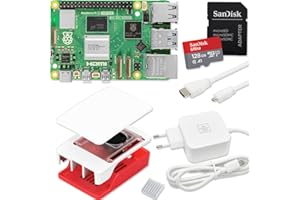 Raspberry Pi 5 16GB Starter-Kit | 128GB Ultra Edition | 45W Netzteil | Offizielles Gehäuse mit Lüfter | 4K Micro HDMI Kabel 1m | Alu-Kühlkörper