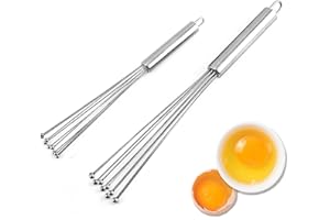 DYOUEN 2 Stück 304 Edelstahl Kugelbesen Schneebesen-Set zum Mischen, Kochen, Schneebesen, Rühren, Schlagen