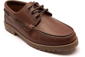 Thomas Crick 'Cape' Men's Leather Casual Lace-up Boat Shoes