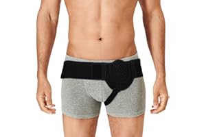 VURYAPI Cintura per ernia per uomini e donne Cintura per ernia regolabile flessibile Supporto per ernia Sollievo dal dolore con cuscinetti di compressione rimovibili Ernia sinistra e destra(Nero