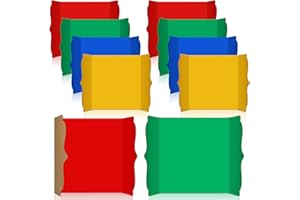 CENSEN 8 Pcs Presentation Board Trifold Poster Board 12 x 22 Inch Poster Boards Display Boards Small Trifold Boards Trifold Display Board for Photo Exhibition (Yellow, Blue, Green, Red)