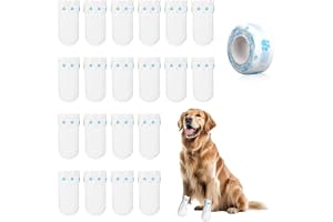 20 PCS Dog Disposable Foot Cover, Shoes for Dogs, Dog Shoe, Socks for Dogs 10-20KG, Self Adhesive Bandages for Paws, Waterproof Outdoor Sleeve Cover for Paws Protection