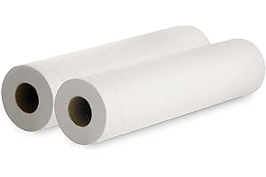 Farla Medical Select Hygiene Premium Rectangular Paper Couch Roll - Medical Beauty Massage Paper Roll - 2 Ply - 40 Metres per Roll - White - Pack of 2