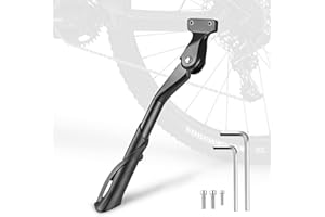 HXUING Cavalletto Bici, Regolabile Alta qualità Alluminio Lega Cavalletto Laterale Piedino in Gomma Antiscivolo, per 24”-29” Mountain Bike da Strada Biciclette MTB Bici