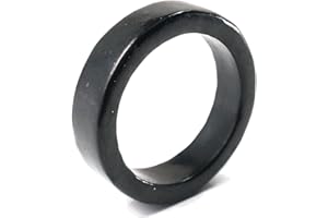 RICHRAIN Shungite - Anillo de piedra de Shungite para mujeres y hombres, protección de cristal, Piedra preciosa, Shungite