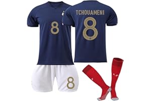Resplend Maillot de Foot PSG Enfant Soccer Jersey Homme et Garçons Maillot de Football,22/23 Football T Shirt et Shorts, Garçon Vêtements de Football Extérieur avec Chaussette, Ensemble PSG Football
