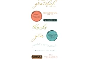 Sizzix Sellos transparentes con marco troquelado Thankful Sentiments by 49 and Market
