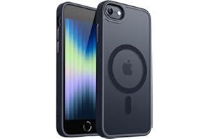CANSHN Etui do iPhone 8 / iPhone SE 2020/2022, magnetyczne, kompatybilne z Magsafe, matowe, półprzezroczyste etui na telefon komórkowy do iPhone 8 / iPhone SE 2020/2022 (czarne)