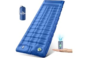 ‎TONFARB Tonfarb Isomatte Camping Selbstaufblasend, 12CM Verdicktes Aufblasbare Matratze mit Fußpresse Pumpe, Ultraleicht Wasserdicht Luftmatratze Outdoor, Anti-Ripstop Schlafmatte für Wandern und Strand