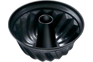 ‎ZENKER Zenker Gugelhupfform Ø 25 cm BLACK METALLIC, Backform aus Stahlblech, Kuchenform mit Antihaftbeschichtung (Farbe: Schwarz), Menge: 1 Stück