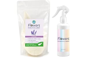 EKO "MADE IN ITALY" Profuma Bucato, Lavanda - Ecologico in polvere, 200g Kit con Spruzzino Profuma Ambiente