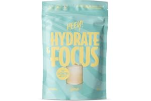Heey! Hydrate & Focus, Elektrolytpulver med Lion's Mane, Nootropics för Mental Skärpa, B-vitaminer och Mineraler (240 g påse, Citron)