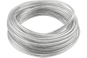 YPLonon 12 Mètres Fil Électrique Transparent 2 Noyau Câble Électrique en PVC Souple 2 x 0,75 mm² Câble en Cuivre Résistant Aux Hautes Températures pour DIY Guirlande Luminaire Suspension Plafonnier