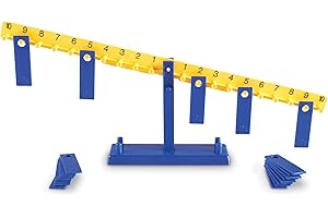 Learning Resources Bilancia di Matematica, 6+ Anni, Strumento Didattico con 20 Pesi per Visualizzare Operazioni e Concetti Astratti