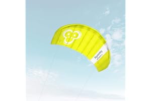 Skymonkey Airtwister 1.8 Cometa acrobática con Lazos de Vuelo Ready 2 Fly- 180 cm [Verde-Amarillo]