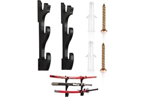 UINNOSSVC Adjustable Samurai Sword Display Rack - 3 Layer Wall Mount Katana Sword Stand - Light Saber Holder