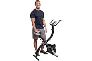YYFITT Basic Foldable Fitness Exercise Bike with 16 Level Resistance, Countdown Exercise Monitor, Phone/Tablet Holder and Hand Pulse for Home Use