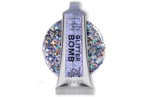 Lamel INSTA Glitter Bomb - Brillantini per Viso e Corpo - Cruelty-free - Texture Gel Trasparente e Scintillante - 20ml - Argento N.401