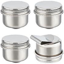 Jiadiru Contenitore Per Pittura A Olio In Acciaio Inossidabile - Vaschetta Doppia Con Coperchi, 11x4 Cm