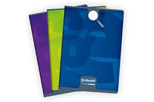 Calligraphe 108735C Un Cahier Agrafé (une Marque de Clairefontaine) - A4 21x29,7 cm - 96 Pages Petits Carreaux - Papier Blanc 90 g - Couverture Carte Recyclée Pelliculée - Couleur Aléatoire