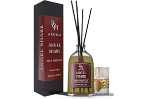 ‎BOH AROMA Angel Share Room Fragrance, Reed Diffuser with 5 Fragrance Sticks, 100 ml, Air Freshener with Fragrance Sticks for the Home, Diffuser with Sticks, Room Fragrance Inspired by Luxury Perfumes