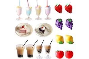 TYXHXTF 18 Piezas Accesorios para Casa de Muñecas, Comida de Juguete, Comida Miniatura, Miniaturas para Casa de Muñecas, Decoración de Casa de Muñecas Miniatura