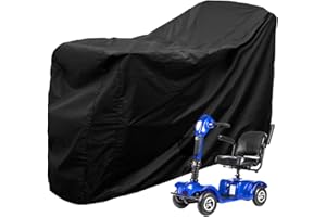KEYOHOME Heavy Duty Mobility Scooter Cover with Storage Bag, 190D Oxford Waterproof Anti-uv Wheelchair Storage Cover, 140 * 66 * 91 cm