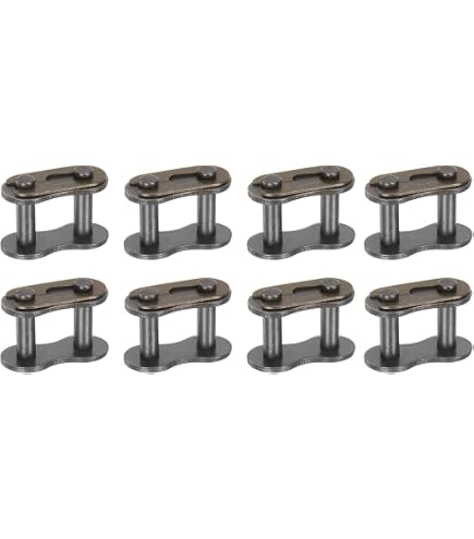 sourcing map 08B Métrique Standard Rouleau Chaîne, 10 Pieds Carbone Acier Chaînes 1/2 Industriel Rouleau Chaîne Entraînement Chaîne pour Moto Vélo Industriel Machines -240 Liens